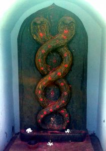 Serpent deity relief at Pogallapalli in Khammam district